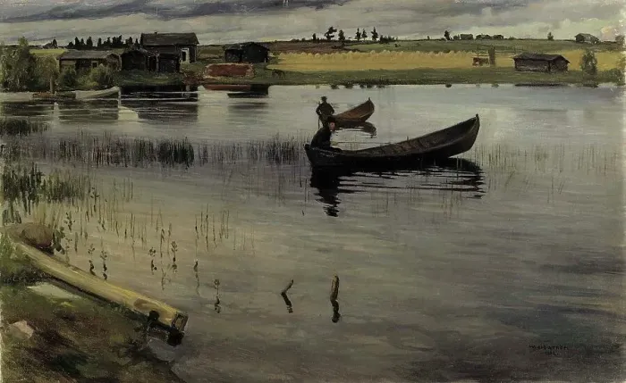 Framed Print : A Cloudy Day, 1902. Creator: Vilho Sjöström Framed Print : A Cloudy Day, 1902. Creator: Vilho Sjöström