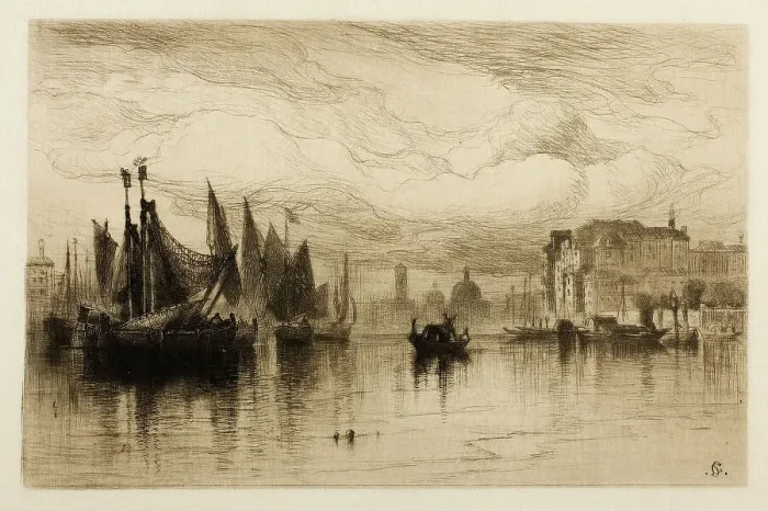 Framed Print : A Cloudy Day in Venice, 1881. Creator: Samuel Colman Framed Print : A Cloudy Day in Venice, 1881. Creator: Samuel Colman