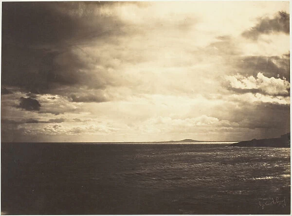 Cloudy Sky, Mediterranean Sea, 1857. Creator: Gustave Le Gray