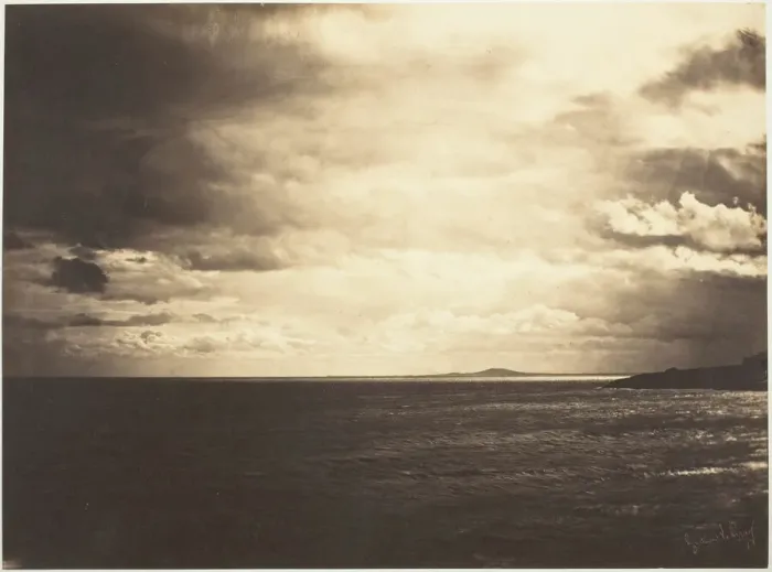Framed Print : Cloudy Sky, Mediterranean Sea, 1857. Creator: Gustave Le Gray Framed Print : Cloudy Sky, Mediterranean Sea, 1857. Creator: Gustave Le Gray