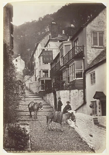 Clovelly, the New Inn and Street, 1860  /  94. Creator: Francis Bedford