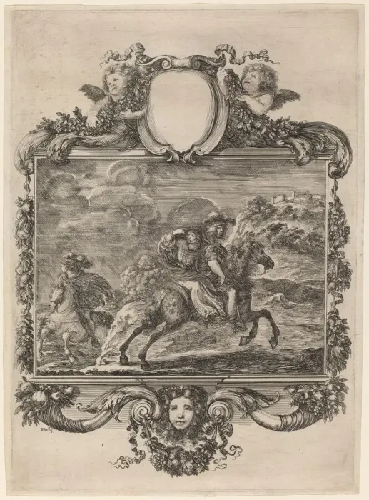 Framed Print : Clovis and Clotilda, c. 1657. Creator: Stefano della Bella Framed Print : Clovis and Clotilda, c. 1657. Creator: Stefano della Bella