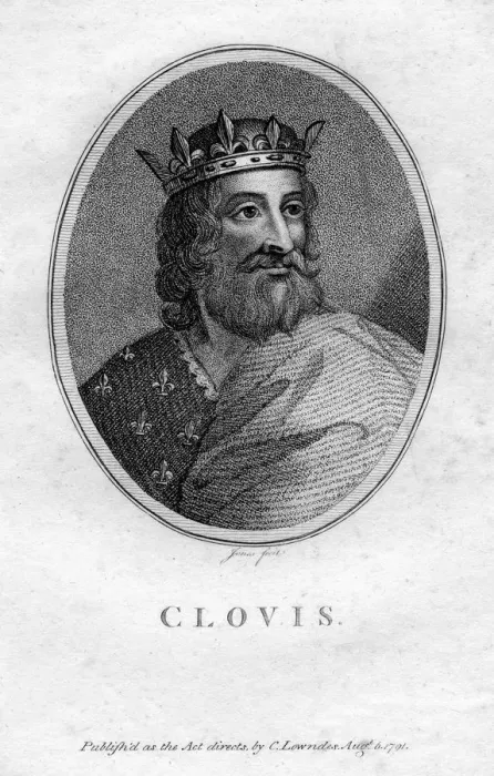 Framed Print : Clovis, King of the Franks, (1791). Artist: Jones Framed Print : Clovis, King of the Franks, (1791). Artist: Jones