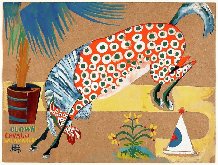 Framed Print : Clown, Horse, Salamander, c1911-1912. Creator: Souza-Cardoso, Amadeo de (1887-1918) Framed Print : Clown, Horse, Salamander, c1911-1912. Creator: Souza-Cardoso, Amadeo de (1887-1918)