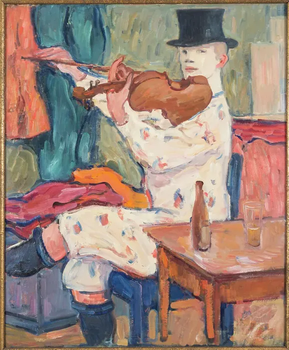 Framed Print : A Clown Playing the Violin, 1915 Framed Print : A Clown Playing the Violin, 1915