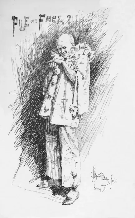 Framed Print : Clown Sketch, c1893, (1894). Artist: Bernard Partridge Framed Print : Clown Sketch, c1893, (1894). Artist: Bernard Partridge