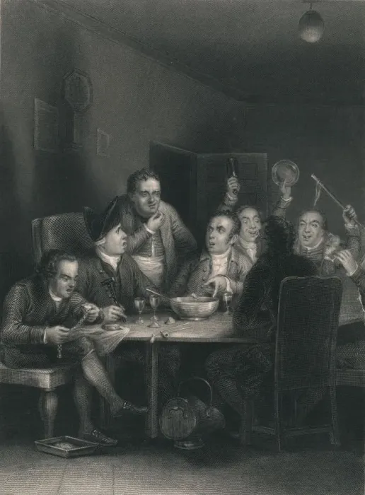 Framed Print : The Clubbists, 1860. Artist: William Greatbach Framed Print : The Clubbists, 1860. Artist: William Greatbach