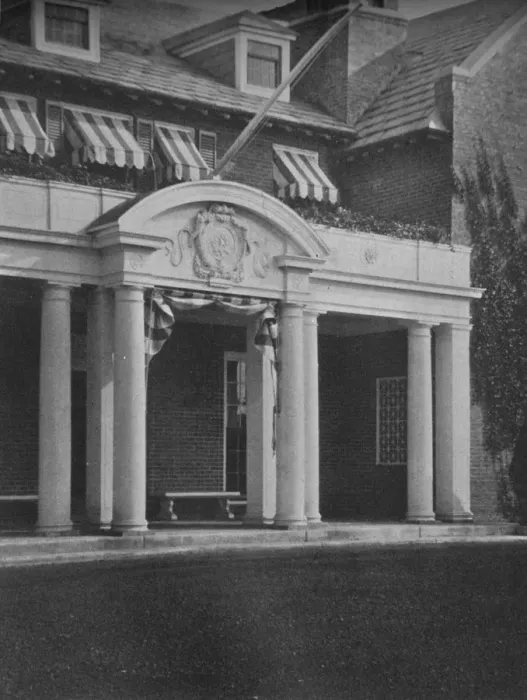Framed Print : Detail of the clubhouse entrance porch, Essex County Club, Manchester, Massacusetts, 1925 Framed Print : Detail of the clubhouse entrance porch, Essex County Club, Manchester, Massacusetts, 1925