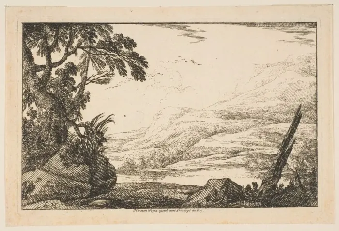 Framed Print : Clump of Trees, 1640. Creator: Laurent de la Hyre Framed Print : Clump of Trees, 1640. Creator: Laurent de la Hyre
