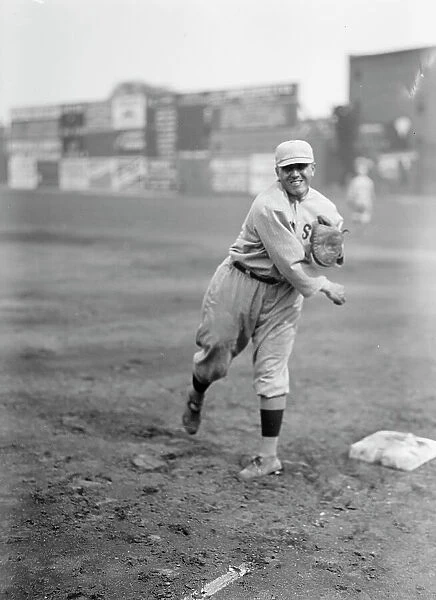 Clyde Engle (Likely), Boston Al (Baseball), 1913. Creator: Harris & Ewing. Clyde Engle (Likely), Boston Al (Baseball), 1913. Creator: Harris & Ewing