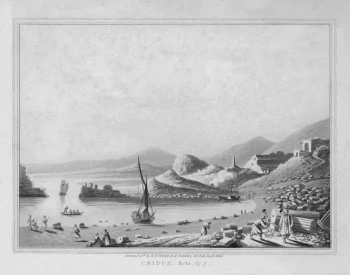 Framed Print : Cnidus. Acts. 27. 7, 1830. Artist: J Clarke Framed Print : Cnidus. Acts. 27. 7, 1830. Artist: J Clarke