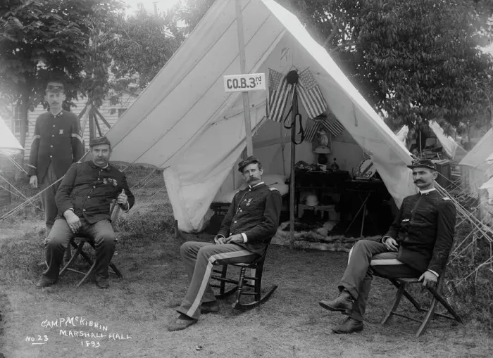 Framed Print : Co. B. 3rd Batl, 1893. Creator: Unknown Framed Print : Co. B. 3rd Batl, 1893. Creator: Unknown