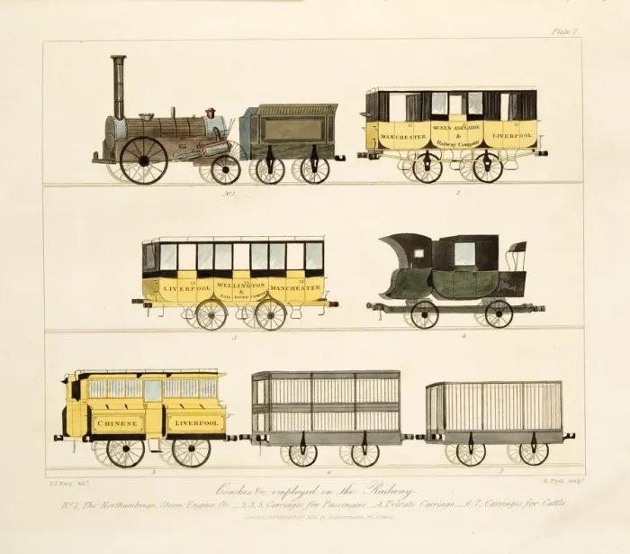 Framed Print : Coaches Employed on the Railway, 1831. Artist: Thomas Talbot Bury Framed Print : Coaches Employed on the Railway, 1831. Artist: Thomas Talbot Bury
