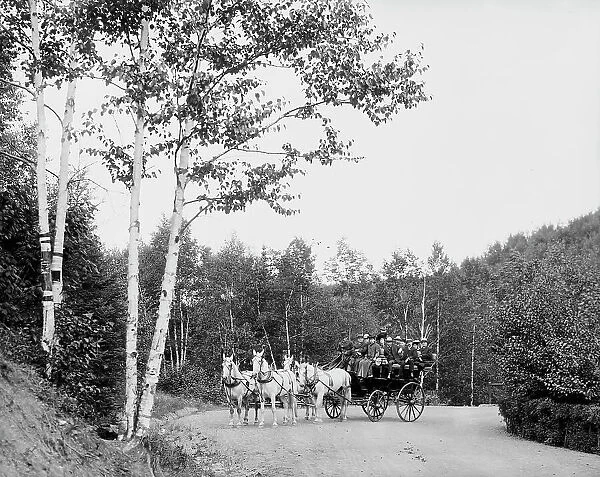 Coaching party on Boulevard Drive, Duluth, Minn. between 1900 and 1906. Creator: Unknown