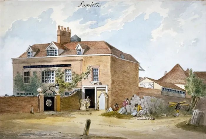 Framed Print : Coade stone factory, Narrow Wall, Lambeth, London, c1800 Framed Print : Coade stone factory, Narrow Wall, Lambeth, London, c1800