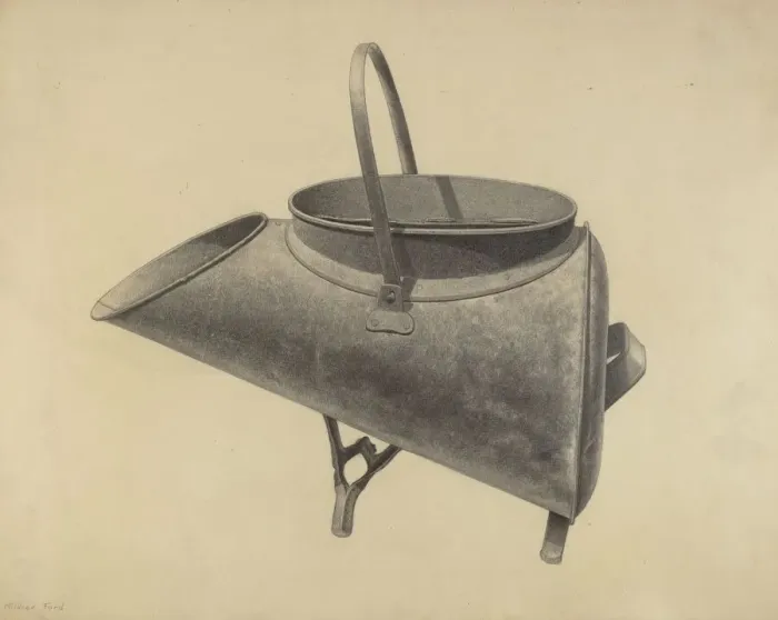 Framed Print : Coal Scuttle, c. 1938. Creator: Mildred Ford