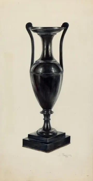Framed Print : Coal Vase, 1938. Creator: Charles Bowman Framed Print : Coal Vase, 1938. Creator: Charles Bowman