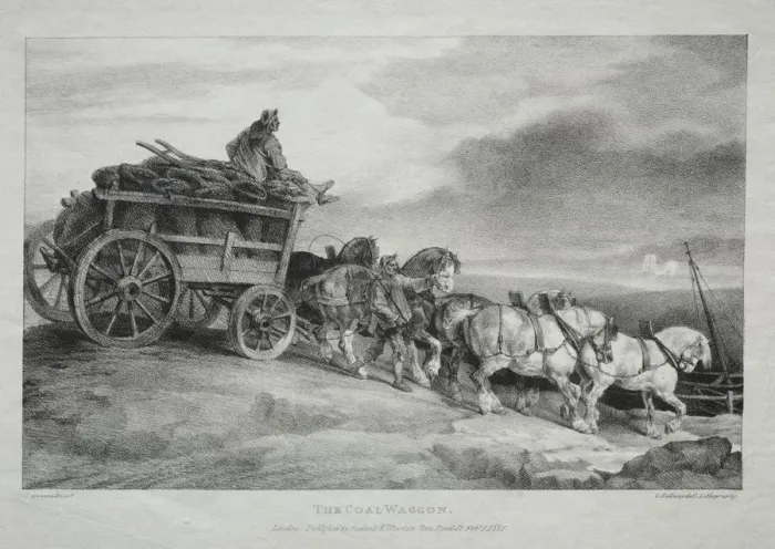 Framed Print : The Coal Wagon, 1821. Creator: Theodore Gericault (French, 1791-1824) Framed Print : The Coal Wagon, 1821. Creator: Theodore Gericault (French, 1791-1824)