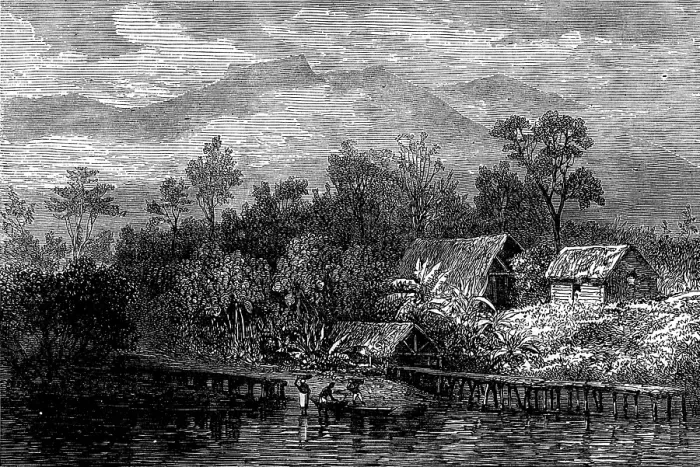 Framed Print : Coaling station, Fernando Po, 1873. Creator: Unknown Framed Print : Coaling station, Fernando Po, 1873. Creator: Unknown