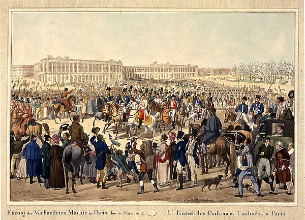 The Coalition army enters Paris on March 31, 1814, Early 19th cen Artist: Anonymous