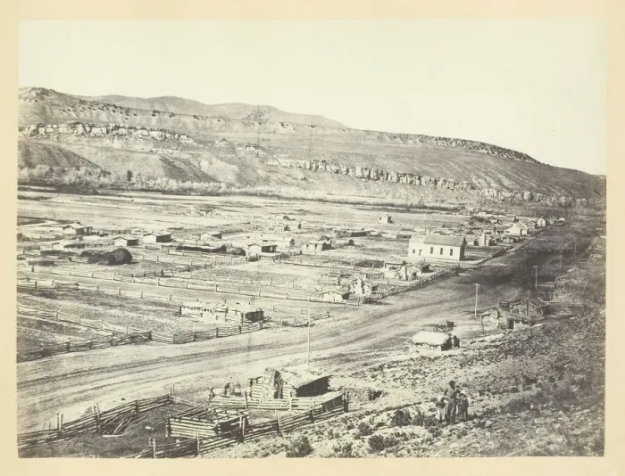 Framed Print : Coalville, Weber Valley, Utah, 1868 / 69. Creator: Andrew Joseph Russell Framed Print : Coalville, Weber Valley, Utah, 1868 / 69. Creator: Andrew Joseph Russell