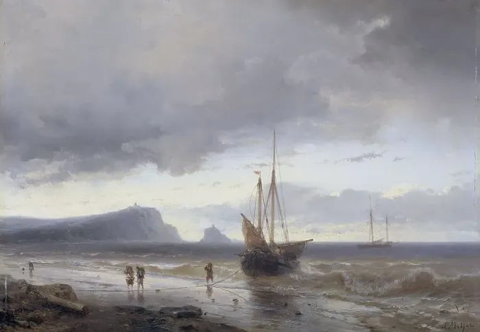 Framed Print : Along the Coast, 1840-1850. Creator: Johan Hendrick Louis Meijer Framed Print : Along the Coast, 1840-1850. Creator: Johan Hendrick Louis Meijer