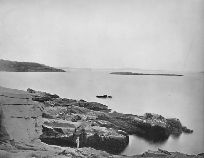 Framed Print : Along the Coast, Bar Harbor, Maine, c1897. Creator: Unknown Framed Print : Along the Coast, Bar Harbor, Maine, c1897. Creator: Unknown