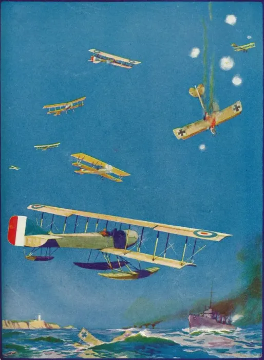 Framed Print : Coast Defence: the Raiders Fate, c1918 (1919). Artist: WH Holloway Framed Print : Coast Defence: the Raiders Fate, c1918 (1919). Artist: WH Holloway