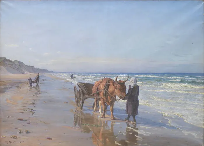 Framed Print : Coast dwellers, 1898. Creator: Niels Pedersen Mols Framed Print : Coast dwellers, 1898. Creator: Niels Pedersen Mols