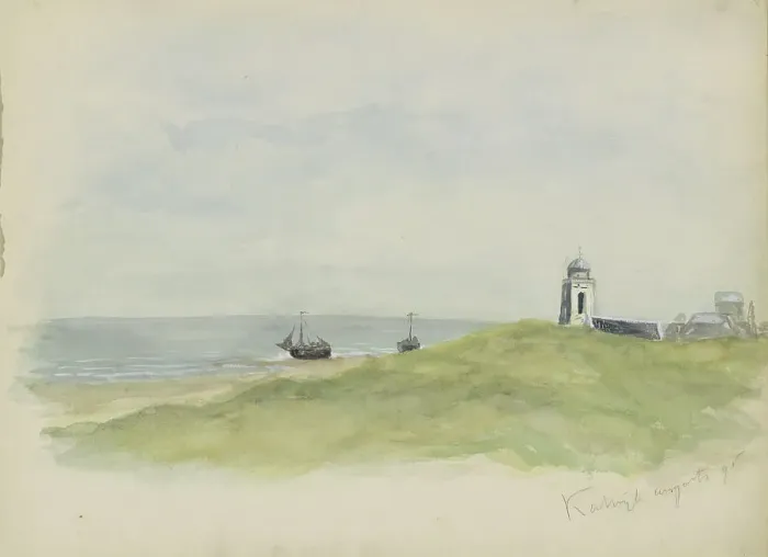 Framed Print : Coast at Katwijk, 1895. Creator: Christiaan Huidekoper
