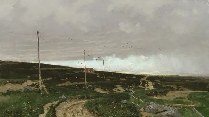 Framed Print : On the coast. Motif from Jaeren, Norway, 1879. Creator: Frits Thaulow Framed Print : On the coast. Motif from Jaeren, Norway, 1879. Creator: Frits Thaulow