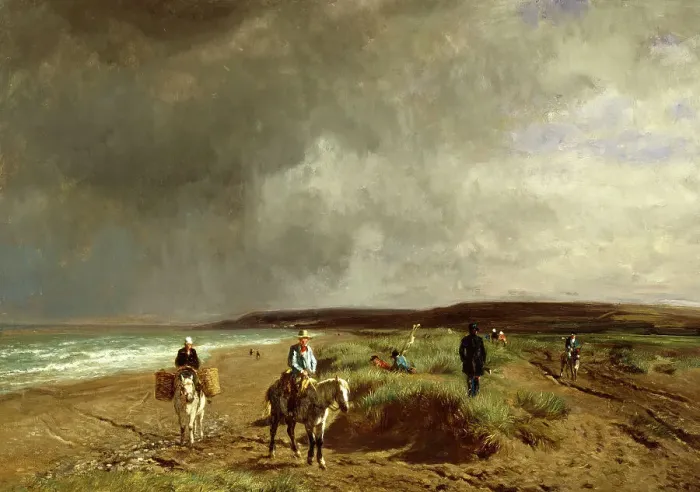 Framed Print : Coast near Villers, c1859. Creator: Constant Troyon Framed Print : Coast near Villers, c1859. Creator: Constant Troyon