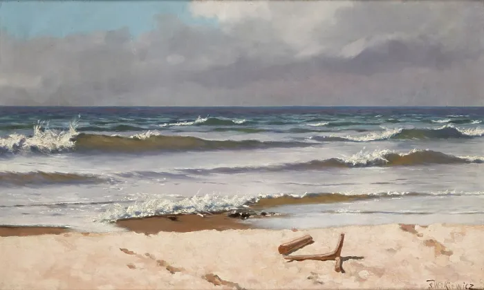 Framed Print : Coast at Polaga, 1889. Creator: Stanislaw Witkiewicz