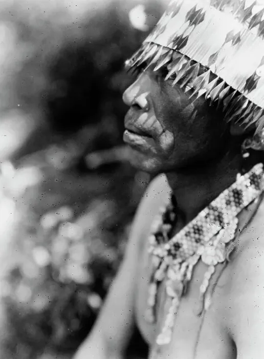 Framed Print : Coast Pomo with feather head-dress, c1924. Creator: Edward Sheriff Curtis Framed Print : Coast Pomo with feather head-dress, c1924. Creator: Edward Sheriff Curtis