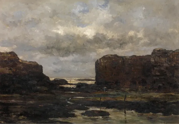 Framed Print : The Coast at Saintonge, 1879. Creator: Leonce Chabry Framed Print : The Coast at Saintonge, 1879. Creator: Leonce Chabry