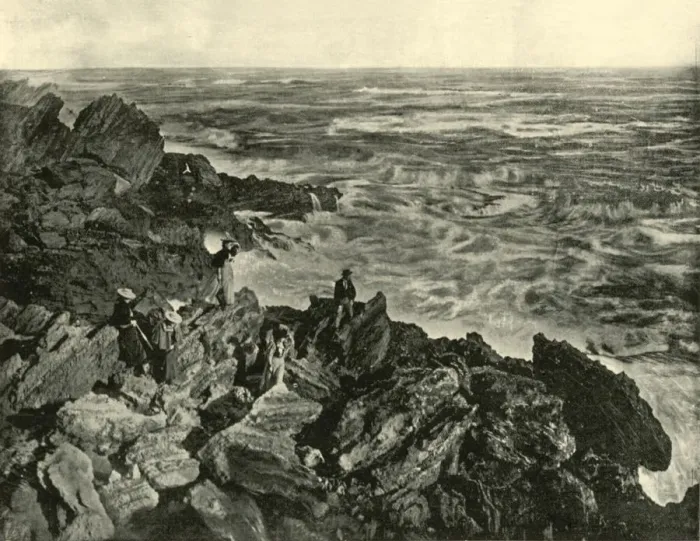 Framed Print : A Coast Scene at Warrnambool, 1901. Creator: Unknown
