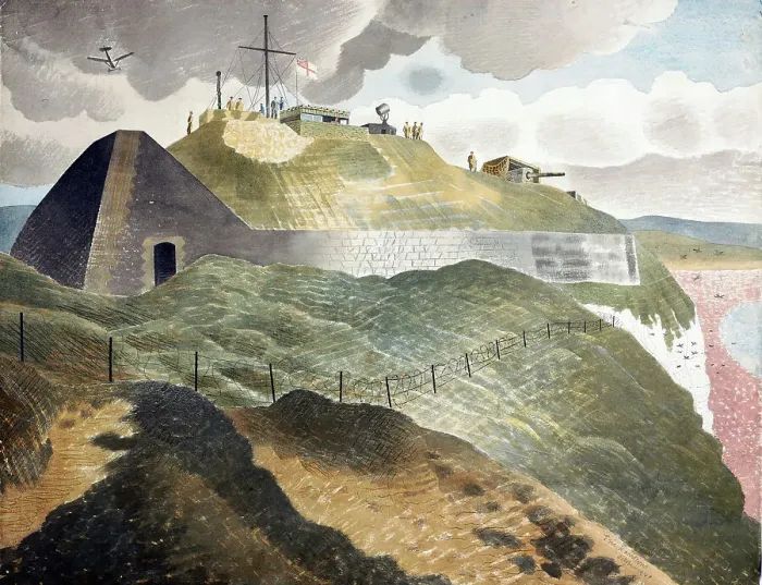 Framed Print : Coastal defences, 1940. Creator: Eric Ravilious Framed Print : Coastal defences, 1940. Creator: Eric Ravilious
