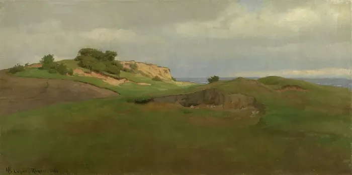 Framed Print : Coastal Landscape, Rugen, 1882. Creator: Hans Gude Framed Print : Coastal Landscape, Rugen, 1882. Creator: Hans Gude