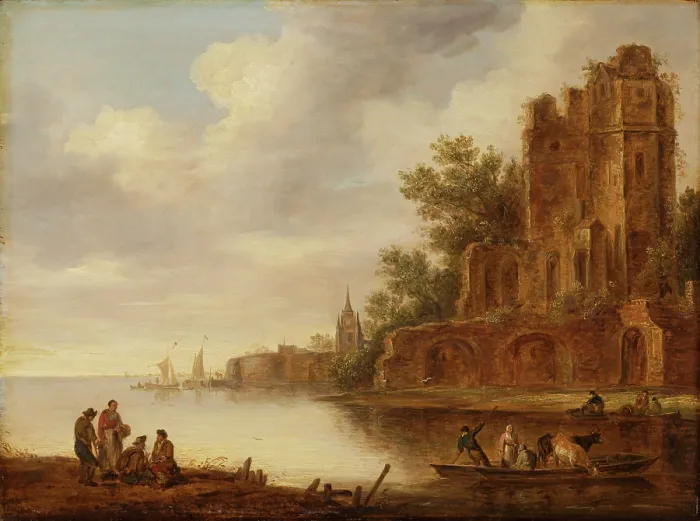 Framed Print : Coastal landscape with ruin, 1635-1646. Creator: Maerten Fransz. van der Hulst Framed Print : Coastal landscape with ruin, 1635-1646. Creator: Maerten Fransz. van der Hulst