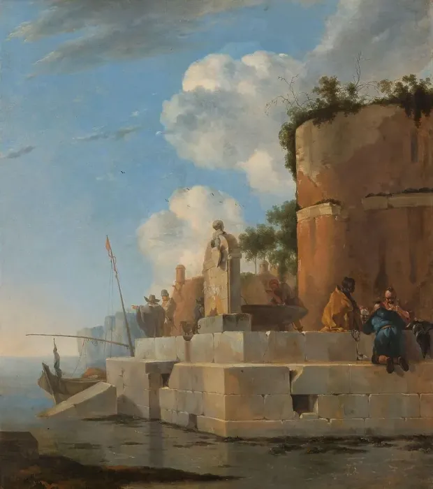 Framed Print : A Coastal Ruin in Italy, 1640-1652. Creator: Jan Asselijin Framed Print : A Coastal Ruin in Italy, 1640-1652. Creator: Jan Asselijin
