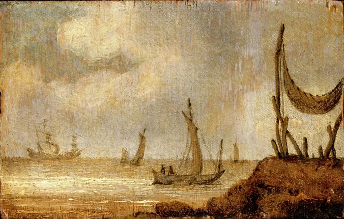 Framed Print : A Coastal Scene, 1630s. Creator: Unknown Framed Print : A Coastal Scene, 1630s. Creator: Unknown