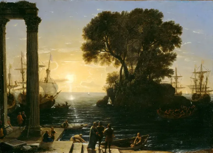 Framed Print : Coastal Scene with the Embarkation of Saint Paul, 1655. Creator: Claude Lorrain Framed Print : Coastal Scene with the Embarkation of Saint Paul, 1655. Creator: Claude Lorrain