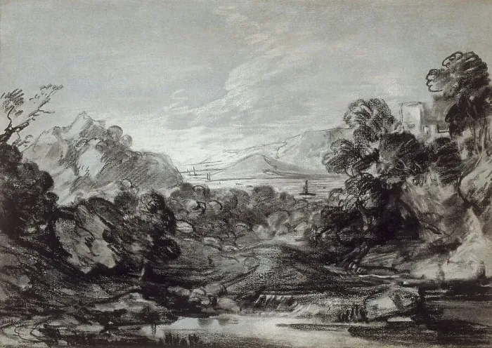 Framed Print : Coastal View, 1786 / 88. Creator: Thomas Gainsborough Framed Print : Coastal View, 1786 / 88. Creator: Thomas Gainsborough