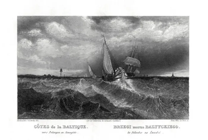 Framed Print : On the coasts of the Baltic, 19th century. Artist: Alex Will Framed Print : On the coasts of the Baltic, 19th century. Artist: Alex Will