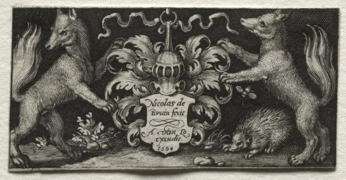 Framed Print : Coat of Arms, 1594. Creator: Nicolaes de Bruyn (Netherlandish, 1571-1656); A. van Londerseel Framed Print : Coat of Arms, 1594. Creator: Nicolaes de Bruyn (Netherlandish, 1571-1656); A. van Londerseel