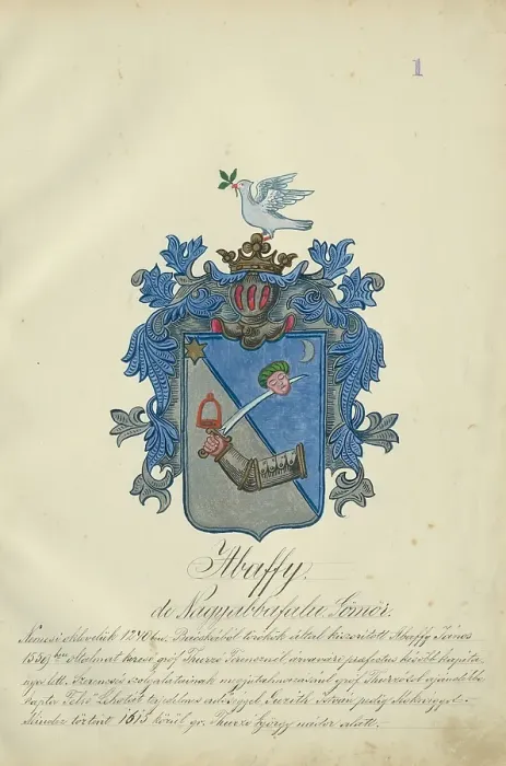 Framed Print : Coat of arms of the Abaffy family, 1904-1910. Creator: Adolf Medzihradsky Framed Print : Coat of arms of the Abaffy family, 1904-1910. Creator: Adolf Medzihradsky