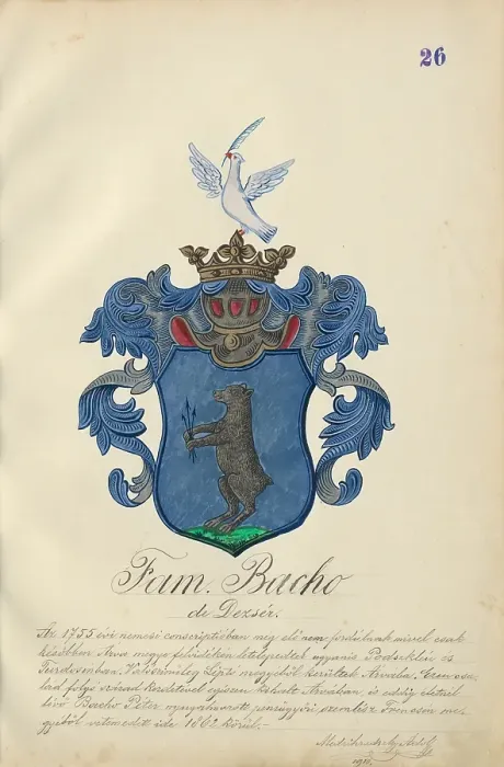 Framed Print : Coat of arms of the Bach family, 1904-1910. Creator: Adolf Medzihradsky Framed Print : Coat of arms of the Bach family, 1904-1910. Creator: Adolf Medzihradsky