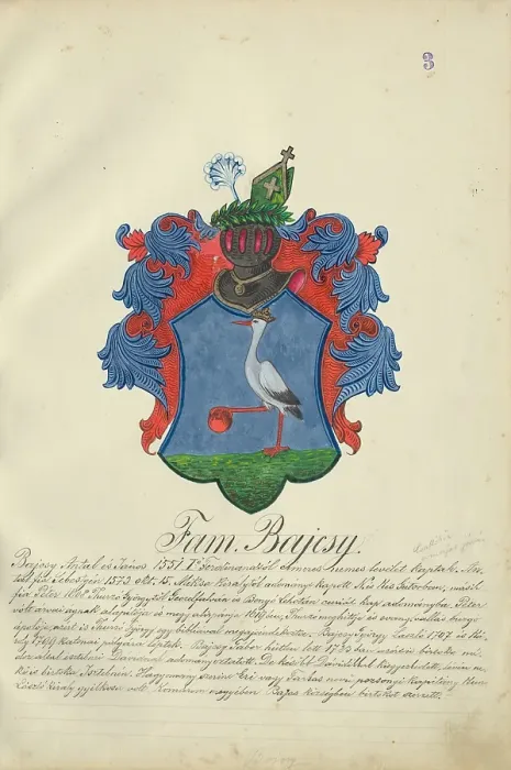 Framed Print : Coat of arms of the Bajcsy family, 1904. Creator: Adolf Medzihradsky Framed Print : Coat of arms of the Bajcsy family, 1904. Creator: Adolf Medzihradsky