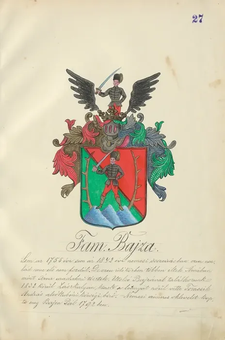 Framed Print : Coat of arms of the Bajz family, 1904-1910. Creator: Adolf Medzihradsky Framed Print : Coat of arms of the Bajz family, 1904-1910. Creator: Adolf Medzihradsky