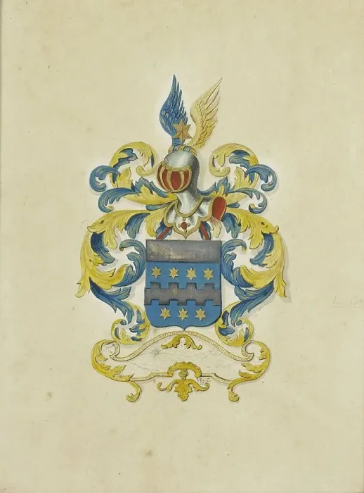 Framed Print : The coat of arms of the Citters family, c. 1777. Creator: Anon Framed Print : The coat of arms of the Citters family, c. 1777. Creator: Anon